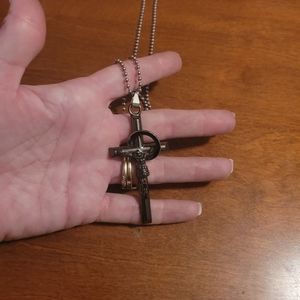 Celtic cross pendant necklace NEW